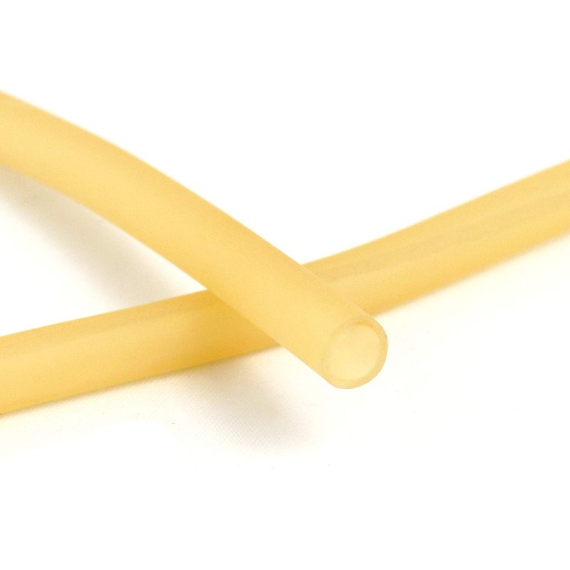QWORK 33FT 1/4" OD 3/16" ID Natural Latex Rubber Tubing