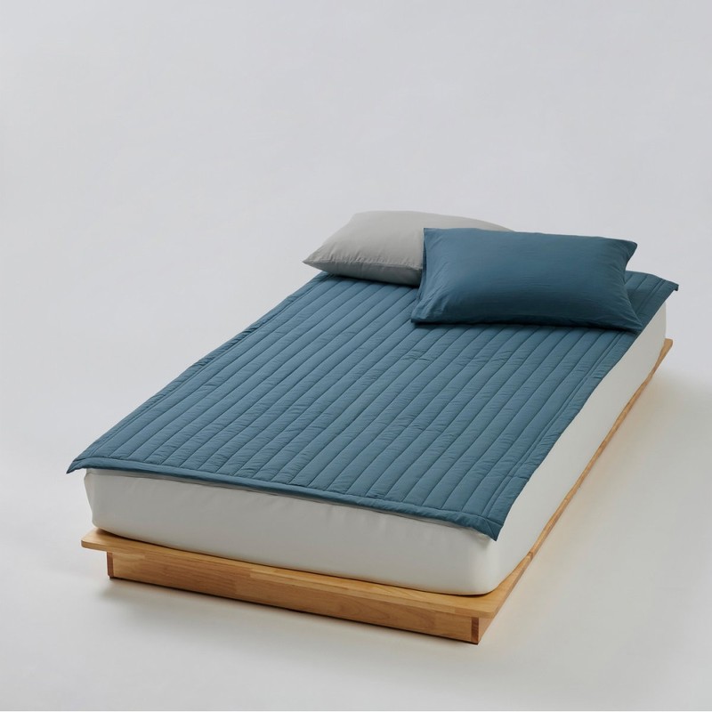 JAJU [JAJU] Cotton Washing Pigment Reversible Pad_SS_Teal Blue