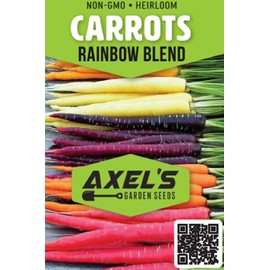 Rainbow Carrot Seeds for Planting Heirloom Non GMO Packets 750 Seeds – Plant & Grow Rainbow Carrots in Home Outdoor Garden, Great Gardening Gift – 5 Packets