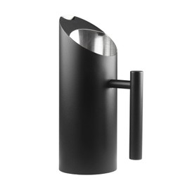 Stainless Steel Water Pitcher Black Metal Pitcher with Ice Guard Cold Drinking Carafe Jug for Juice, Beer, Milk, Ice Tea or Other Beverage by MUGLIO (36oz)