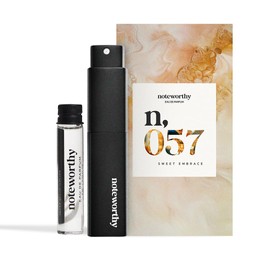 Noteworthy n,057 Sweet Embrace Eau De Parfum – Vanilla, Passionfruit, Tonka Bean | Sophisticated, Warm Fragrance for Any Occasion | Long-lasting Unisex Perfume for Women & Men (Travel+Refill)