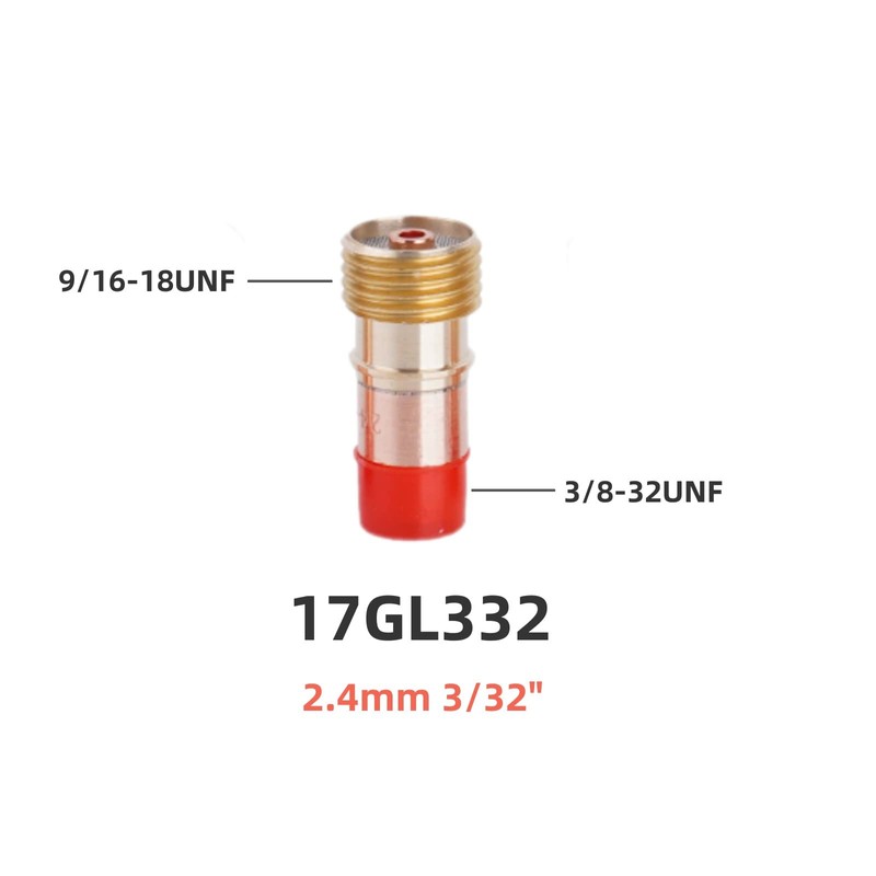 Welding Knight TIG Stubby Gas Lens 17GL332 3/32"&2.4mm TIG Collet