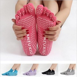 Women's Anti-slip Yoga Socks - Breathable, Sweat-Absorbing, Toe-Split (Free Size) - Bulk Order (35-38)/Open-Toe Black 20ea