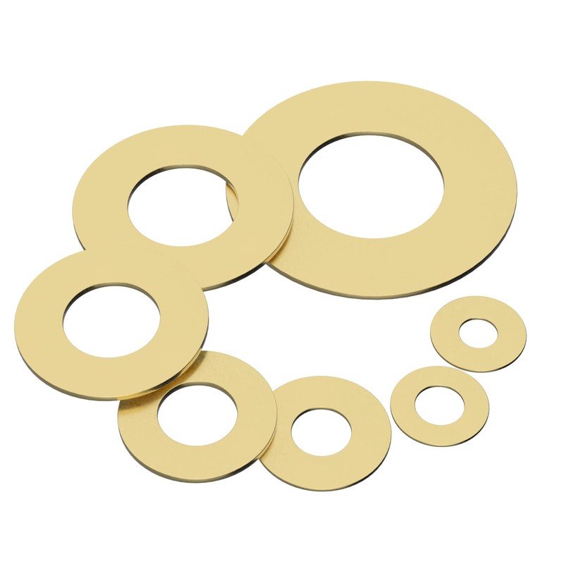 170 PCS M2 - M8 Copper Flat Washers,Brass Gaskets
