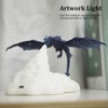 3D Printing Ice Dragon Fire Lamp Warm Night Light USB