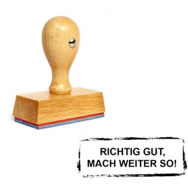 Dekolando Teacher Stamp for Teachers School Stamp Teaching Primary School High School High School Study Evaluation Motivation Assessment Office Stamp 49 x 19 mm (Correct Good, Keep on Going On)