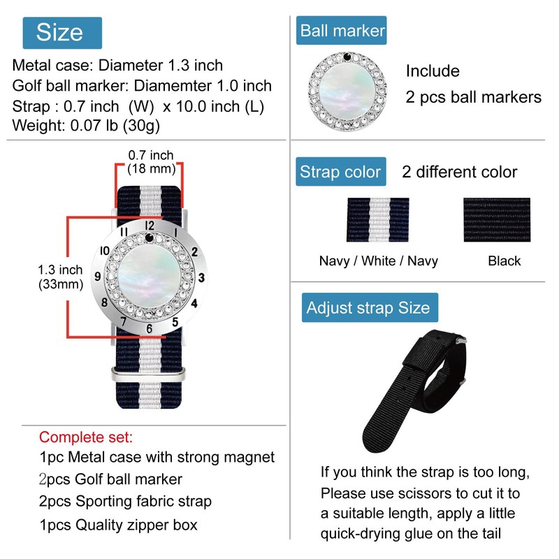 E TRUEE Golf Ball Marker with Golf Stroke Score Counter