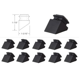 SH904 - Iron Baluster Shoes - Slant Shoe with Screw - for Use with 1/2" Square Balusters - Set of 10 (Satin Black)