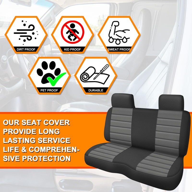 Kistrba Truck Seat Cover Replacement for 1995-2004 Toyota Tacoma Front