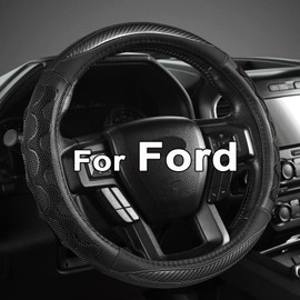 GIANT PANDA Car Steering Wheel Cover for Ford F150 F250 F350 Expedition 15.5-16 inches - Gray