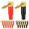 Atelierate Right Angle Banana Plugs 24 Pcs,90 Degree Banana Connector