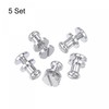 sourcing map 5 Set 6mm Solid Brass Round Head Stud