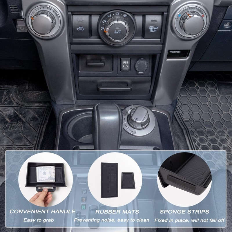 JKCOVER Upgrade 2PCS Center Console Storage Drawer Compatible with Toyota