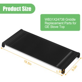 WB31X24738 Griddle Replacement Parts for GE Stove Replacement Center Griddle Plate for General Electric Gas Range Stove WB31X24738
