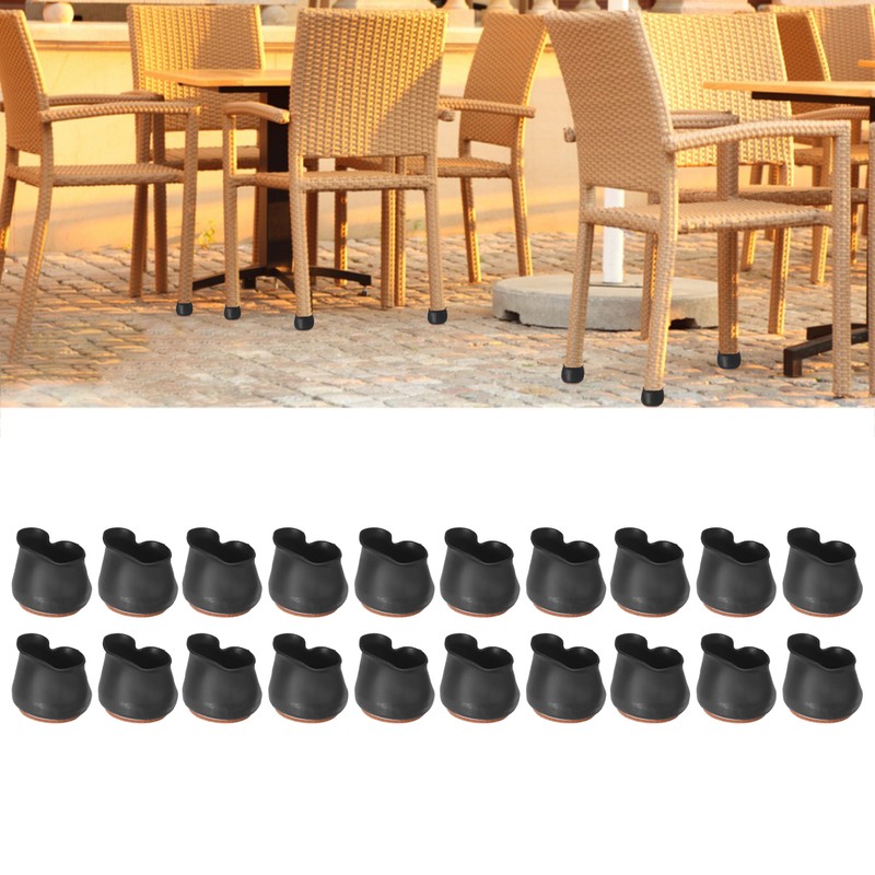 20 Pcs Chair Leg Floor Protectors Silicone Anti Slip Abrasion