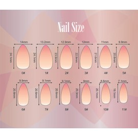YaCing31 Press On Nails - Pearl Mermaid | shell light Mirror Short Almond False Nails, Reusable Stick On Fake Nails with Glue | 10 of shell light color style - 24 Nail Kit (Khaki, Medium)