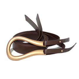 OYUEGE Women Horseshoe Buckle Belt Thin U-Shaped Wasit Belts For Coat