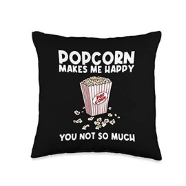 Best Popcorn Box Game Show Pop Snack Accessories Cool Popcorn Gift for Men Women Corn Kernel Movie Night Food Throw Pillow, 16x16, Multicolor