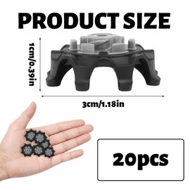 Golf Shoe Spikes,20PCS Replacement Bulk Cleats Black Metal Golf Shoe Studs Durable Easy to Install Universal Fit Tooth Spikes Accessories for Men and Women, Anti-slip Golf Shoe Studs, Easy Install