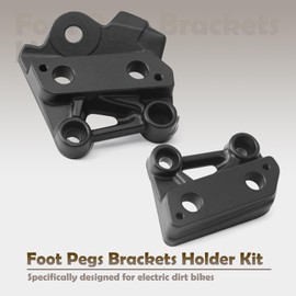 VAINELY Electric Dirt Bike Foot Pegs Brackets Holder Kit Compatible with Talaria XXX X3 PRO EBike Black Footpeg Pedal Support, Left And Right Footrest Bracket Replacement Parts