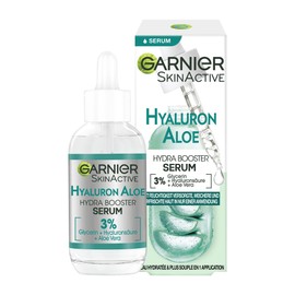 Garnier Feuchtigkeitsspendendes Serum für ein straffes und strahlendes Hautbild, Mit beruhigender Aloe Vera und Hyaluronsäure, Skin Active, 30 ml