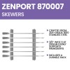 Zenport 870007 14-Inch Kabob Skewer Set, Silver - 1 Pack