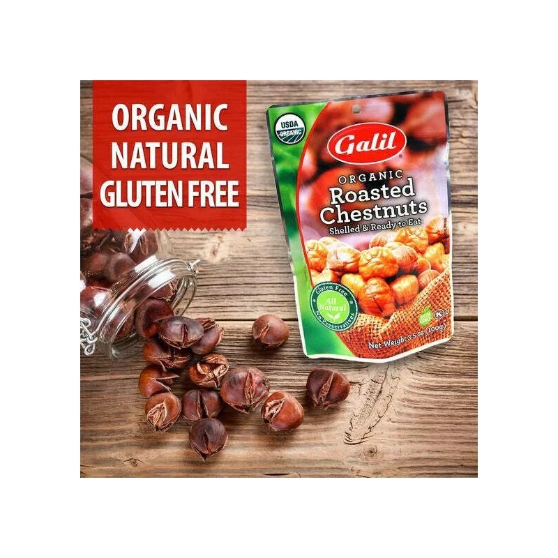 Galil Organic Chestnuts Roasted and Peeled Ready to Eat Turkey