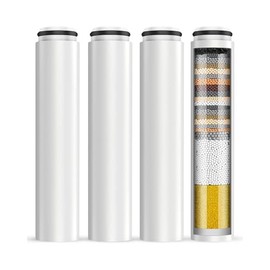 4 Pack Replacement Filter Compatible with Cobbe Handheld Shower Head, Filter Cartridge for Water Softening, Removes Chlorine, Fluoride and Heavy metals to Improve Skin & Hair