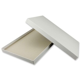 High-quality storage and gift boxes – pack of 2 – DIN A5 – white covered – 215 x 154 x 19 mm