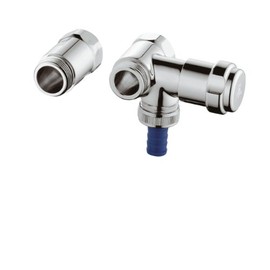 Grohe 41043000 WAS Valve Fitting 1/2-Inch DN 20 with Connector on Right Chrome-Plated