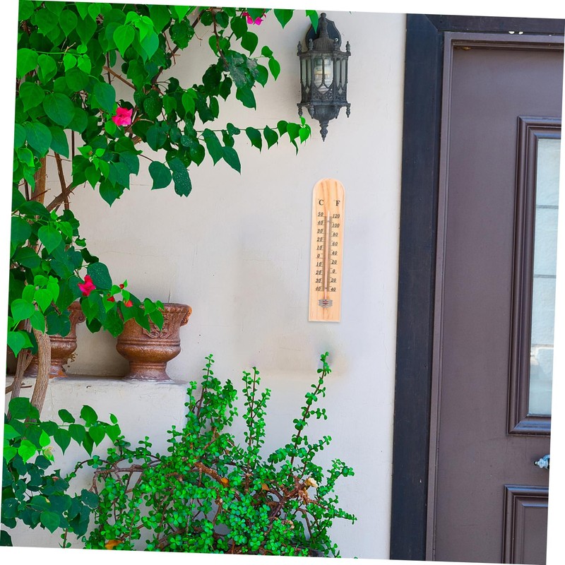 BESPORTBLE Accurate Room Thermometer for : Wooden Wall Mount Weather