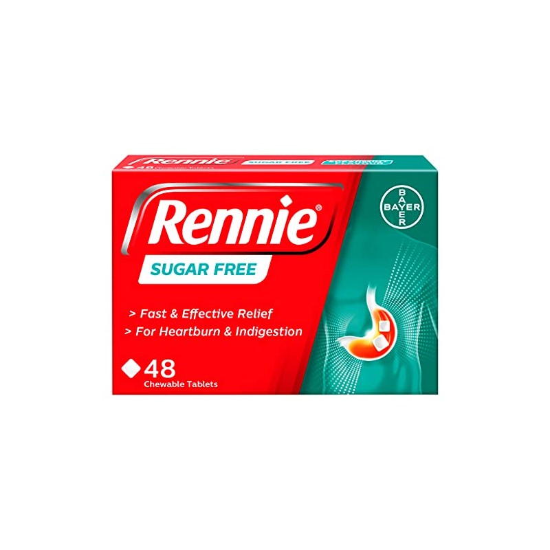 Rennie Sugar Free, 48 Tablets
