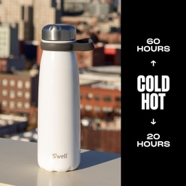 S'well Stainless Steel Traveler With Handle, 40oz, Angel Food, Triple Layered Vacuum Insulated Containers Keeps Drinks Cold for 60 Hours and Hot for 20, BPA Free, Easy Carrying On the Go