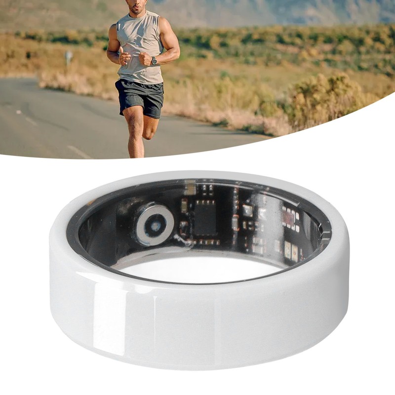 Smart Ring White IP68 Waterproof BT Pedometer Sleep Monitoring Rechargeable