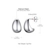 Suplight Waterdrop Hoop Earrings for Women, Sterling Silver Dupes Earrings