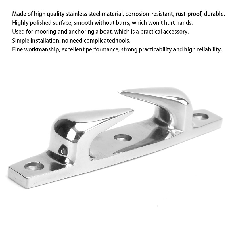 118mm/4.6in Bow Chock Stainless Steel Hollow Fairlead Anchoring Mooring Cleats