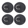 4PCS D Ring Patch PVC Round Shape Strong Stainless Steel