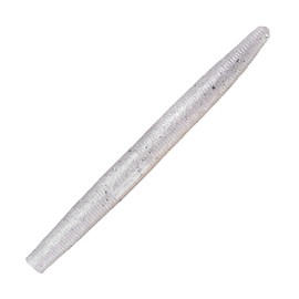 Yum Lures Dinger Classic Worm All-Purpose Soft Plastic Bass Fishing Lure - Great Texas Rigged, Wacky Style, Carolina Rigged, Pitched, Etc., Pearl/Silver Flake, 4''