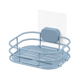 Compactor Soap Dishes Powder Coated Metal Blue 14 x 12.5 x 10 cm