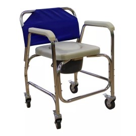 ReActiv Silla Ruedas 3 En 1  Comodo Wc Ducha  Acojinado Con Respaldo
