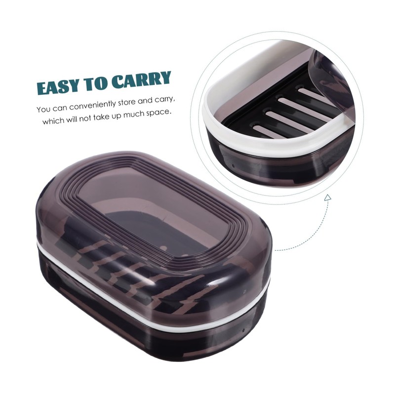 ABOOFAN Travel Soap Holder with Lid Portable Soap Case Drain