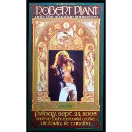 Bob Masse Robert Plant 2005 Victoria BC Concert Tour Poster Hand-Signed Includes Signed Certificate of Authenticity