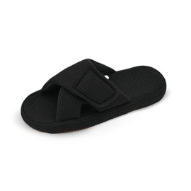 Panda Bros Women's Adjustable Slippers Super Cozy Open Toe Memory Foam Indoor Outdoor Slippers For Ladies