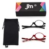 JM 2 Pairs Makeup Reading Glasses Magnifying Flip Down Cosmetic