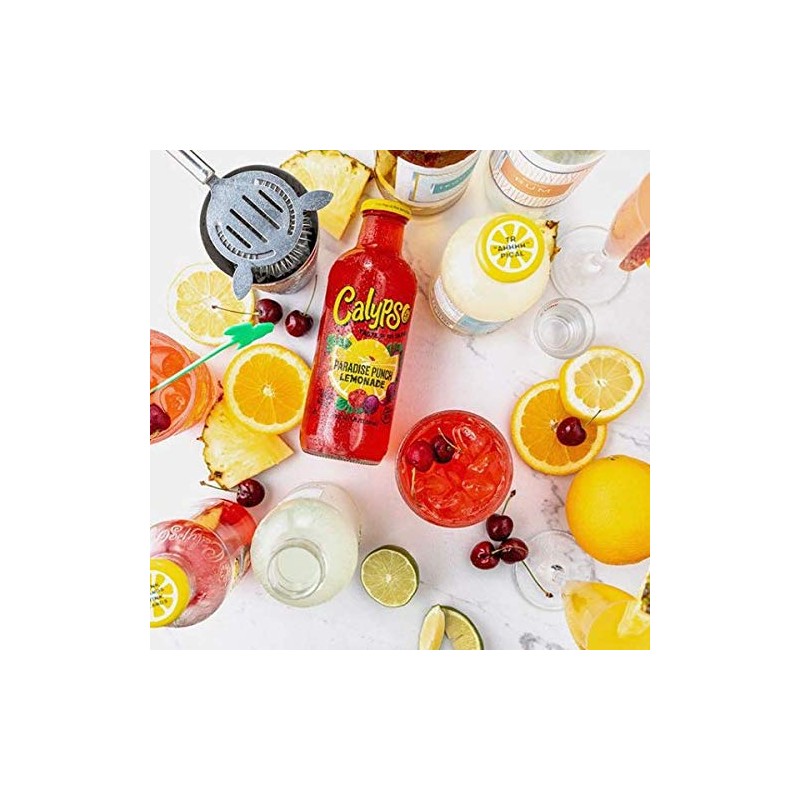 Calypso Lemonades 16 Ounce Glass Bottles 6 Pack (Paradise Punch