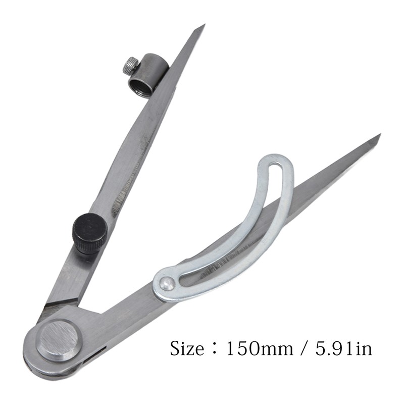 Wing Divider Gauge Carbon Steel Adjustable Angle Lockable Scribing Tool