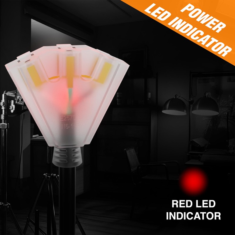 Lighted Outdoor Extension Cord 3 Electrical Power Outlets Fan Style