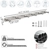 DGYB Coat Rack Wall Mount 6 Brushed Nickel Coat Hooks