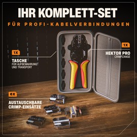 BAURIX BAURIX? Crimpzange mit Wechselbacken, Crimpzangen Set, Krimpzange fr Kabelschuhe, Flachsteckhlsen, Aderendhlsen, Quetschverbinder & Sto?verbinder, Krimpzangenset, Kabelzange, Crimping Pliers