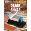 DOWOX Diamond Sharpening Stone Kit, 3 Side Grit 400/1000/8000 Knife